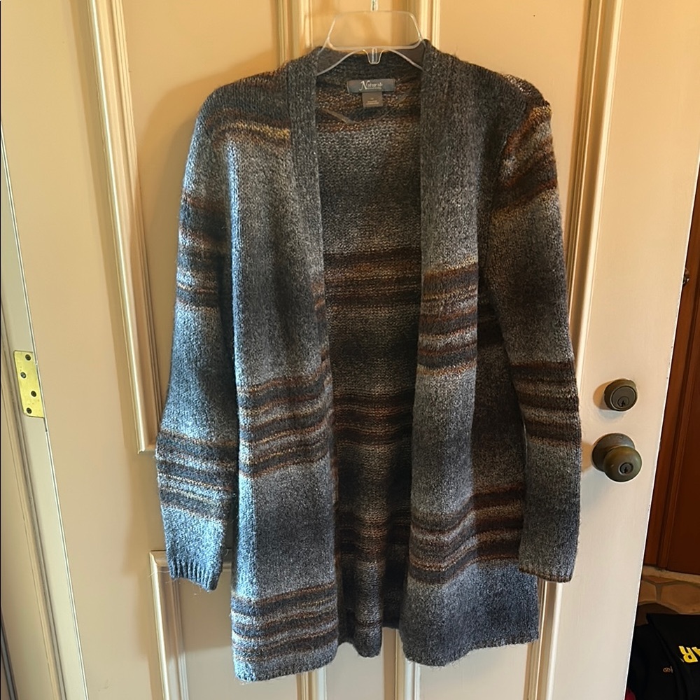 Natural Reflections Gray and Brown Cardigan Sweater